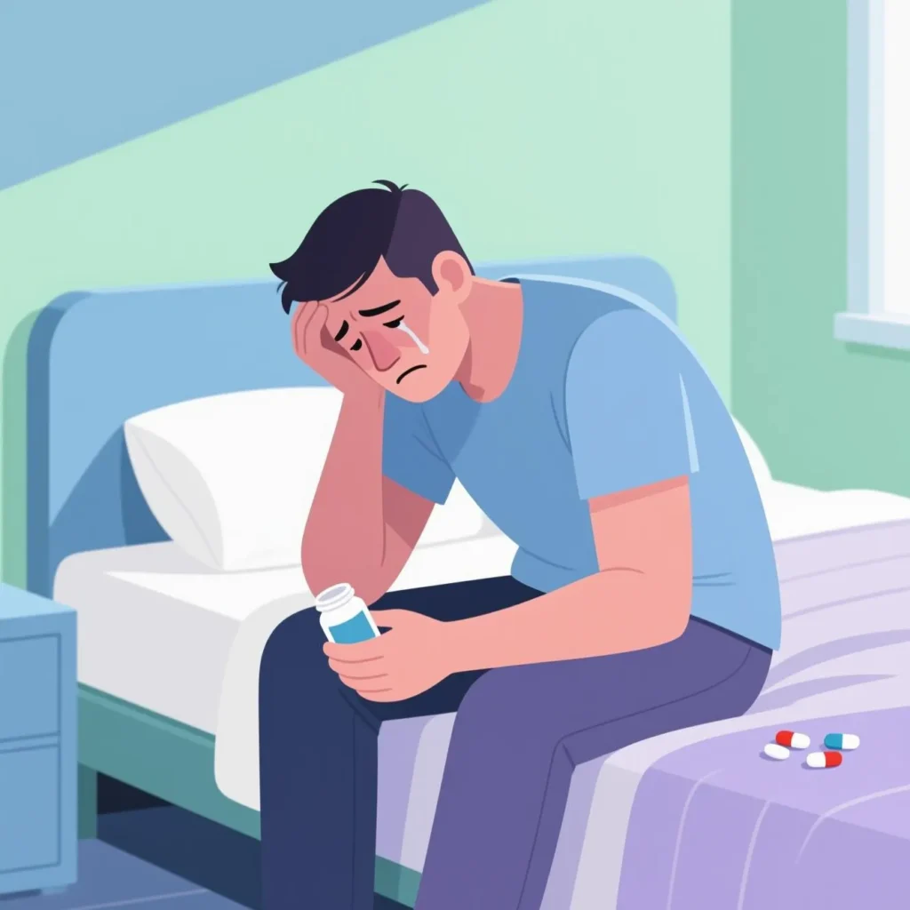 Homme vivant avec une dépendance