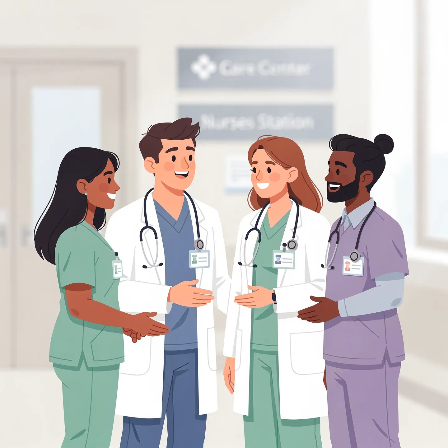 Équipe de travail de professionnels de la santé